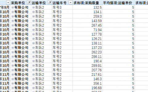 Excel 2016数据透视表以表格的形式汇总数据分析