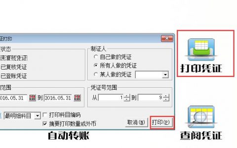 AC990会计核算软件打印凭证设置每页表数2个方法