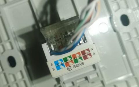 雷士网线插座T568A/B采用T568B接线方法