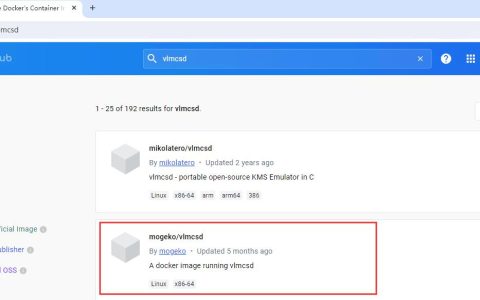 Ubuntu通过Docker容器安装Vlmcsd搭建KMS本地服务器提供激活服务教程